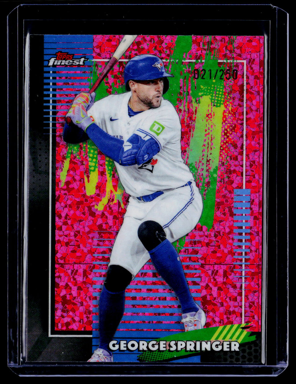 2026 Finest #97 George Springer Pink Mini-Diamond Refractors #/250