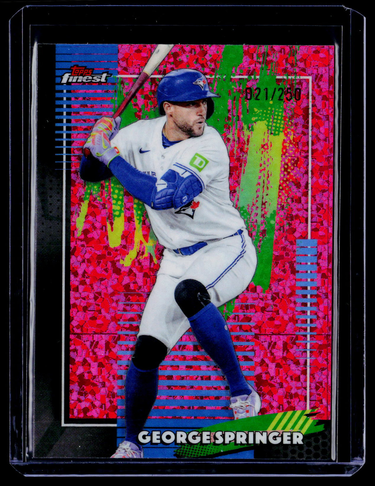 2026 Finest #97 George Springer Pink Mini-Diamond Refractors #/250