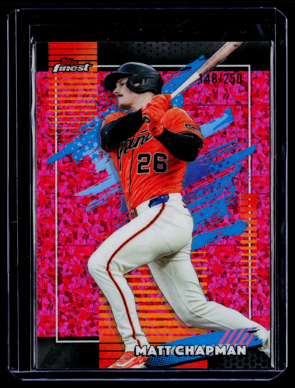 2026 Finest #111 Matt Chapman Pink Mini-Diamond Refractors #/250