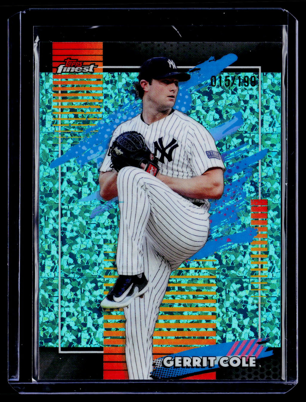 2026 Finest #191 Gerrit Cole Aqua Mini-Diamond Refractors #/199