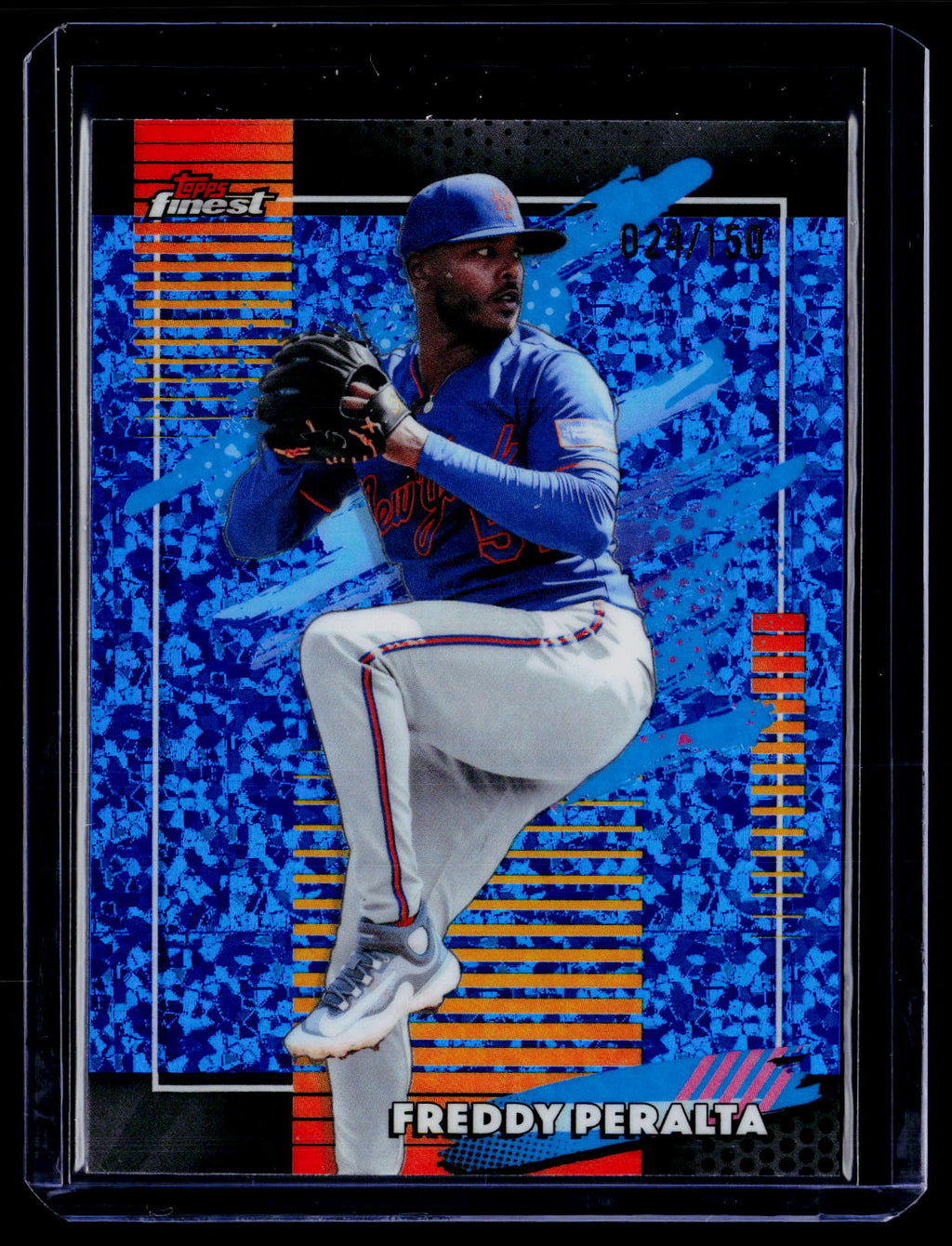 2026 Finest #185 Freddy Peralta Blue Mini-Diamond Refractors #/150