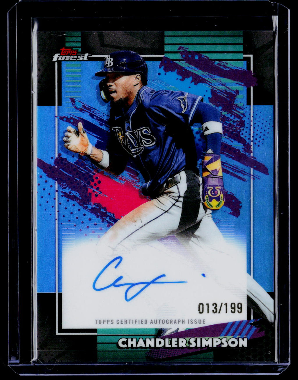 2026 Finest #FA-CSI Chandler Simpson Finest Autographs Sky Blue Refractors #/199