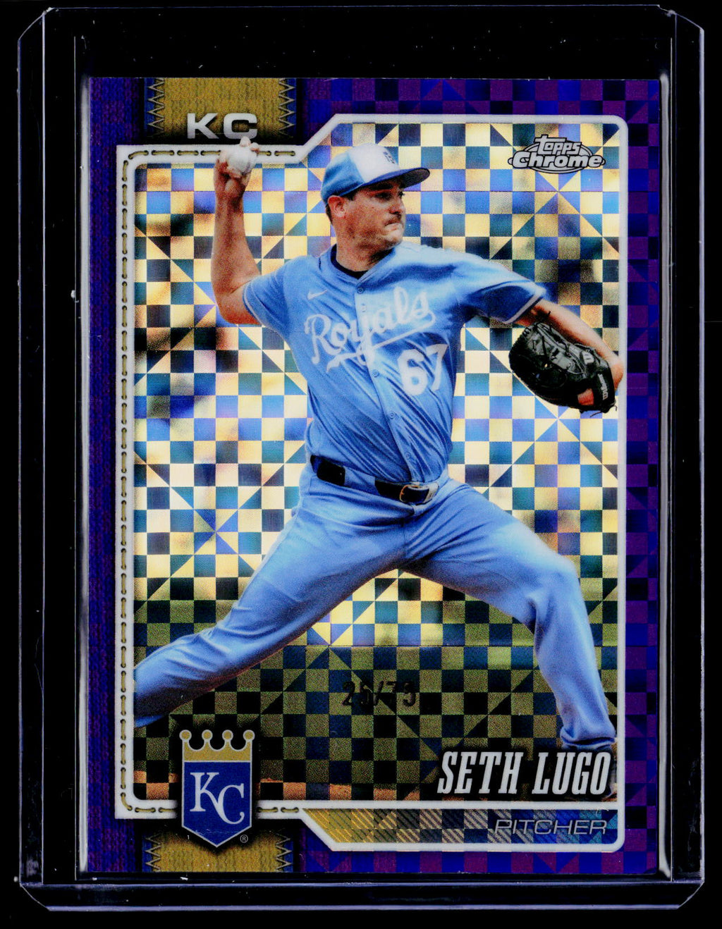 2026 Topps Chrome #231 Seth Lugo Purple Geometric Refractors #/75