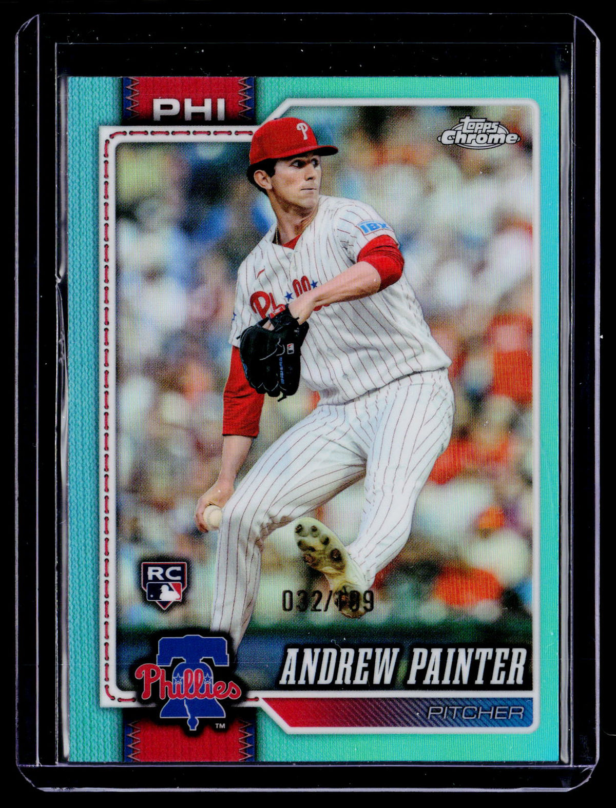 2026 Topps Chrome #160 Andrew Painter Aqua Refractors #/199