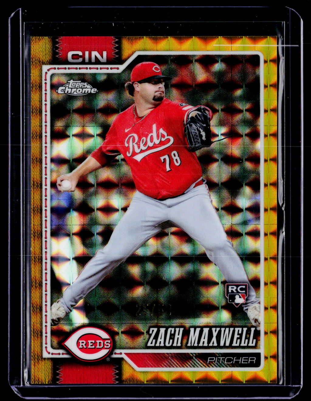 2026 Topps Chrome #143 Zach Maxwell Gold Geometric Refractors #/50