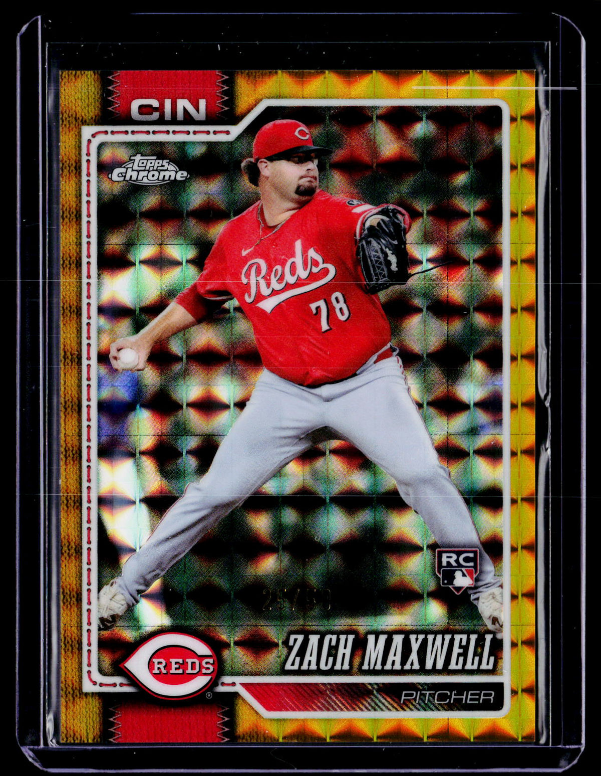 2026 Topps Chrome #143 Zach Maxwell Gold Geometric Refractors #/50