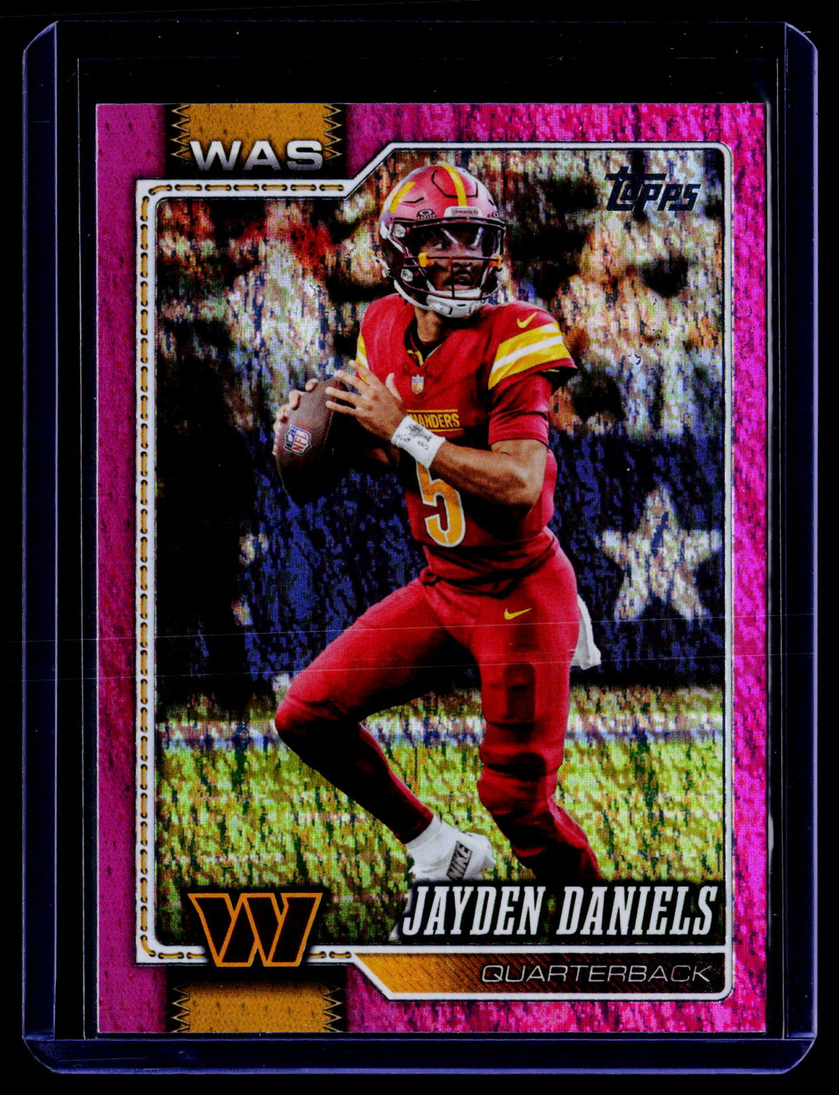 2026 Topps Flagship #196 Jayden Daniels Pink Holo Foil