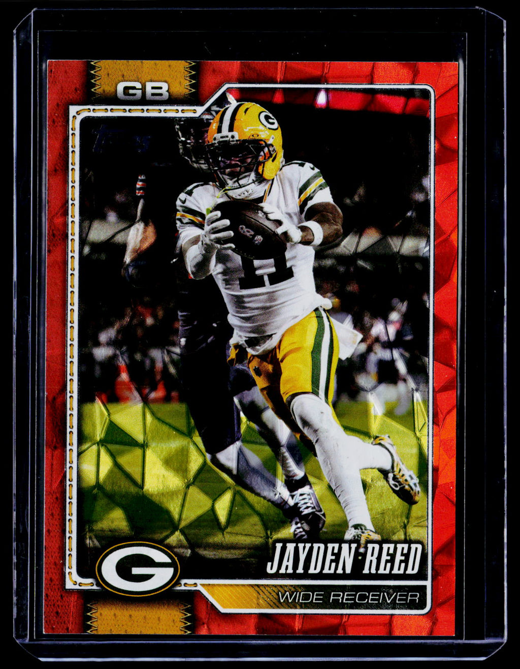 2026 Topps Flagship #71 Jayden Reed Orange Diamante Foil #/25