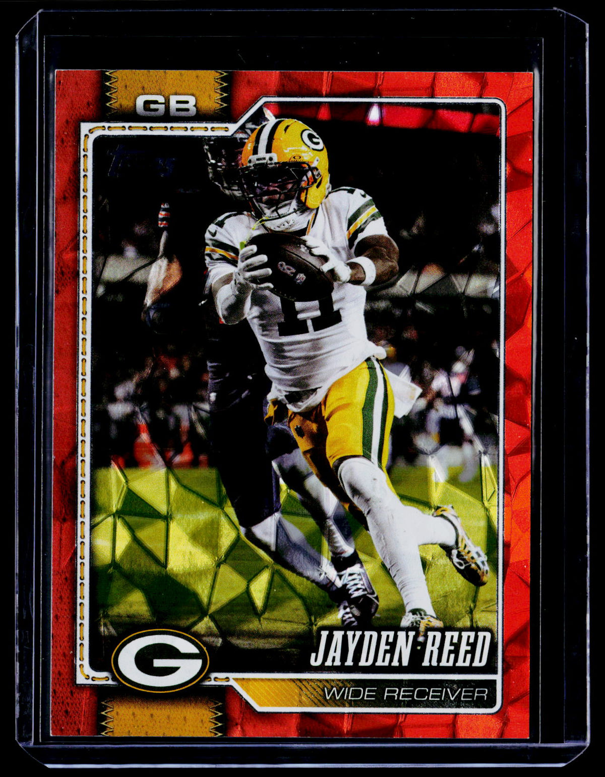 2026 Topps Flagship #71 Jayden Reed Orange Diamante Foil #/25