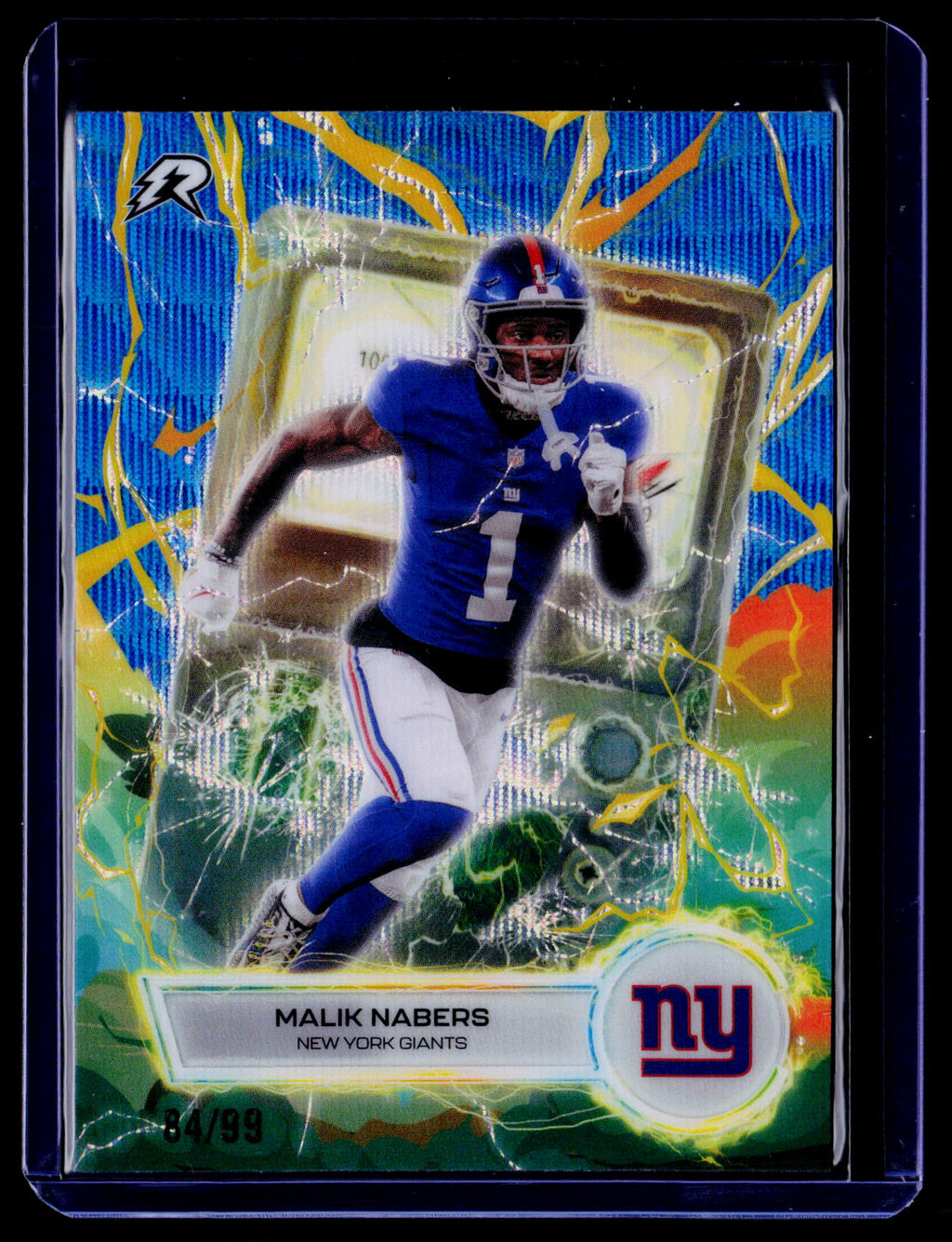 2025 Topps Resurgence #VT-23 Malik Nabers Voltaic Blue Surge Refractor #/99