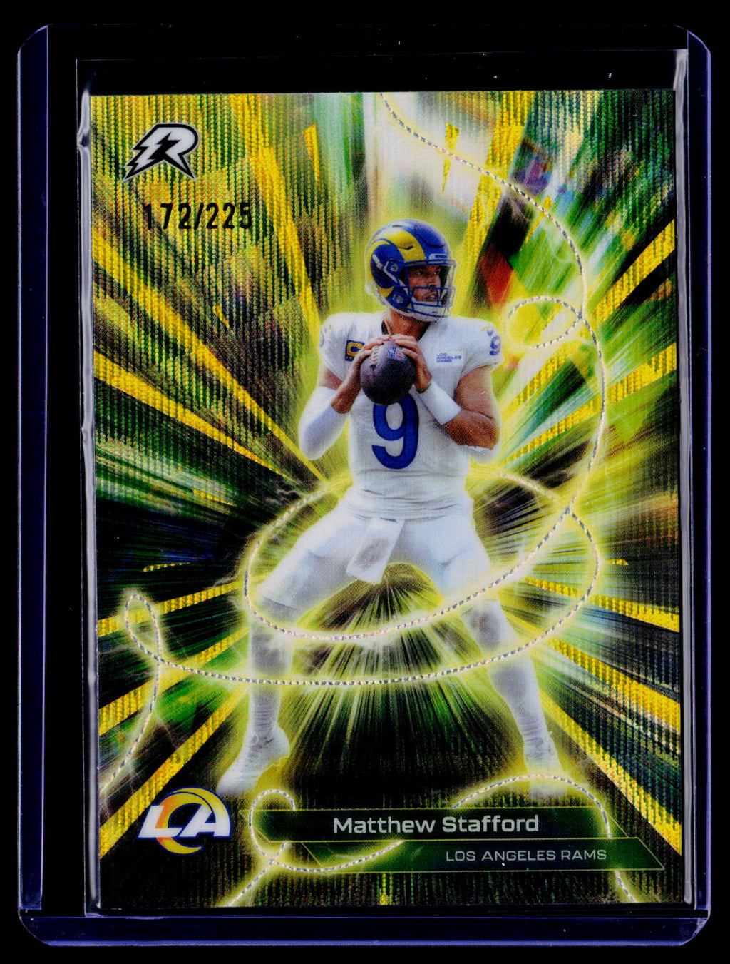 2025 Topps Resurgence #C-11 Matthew Stafford Conductors Yellow Surge /225