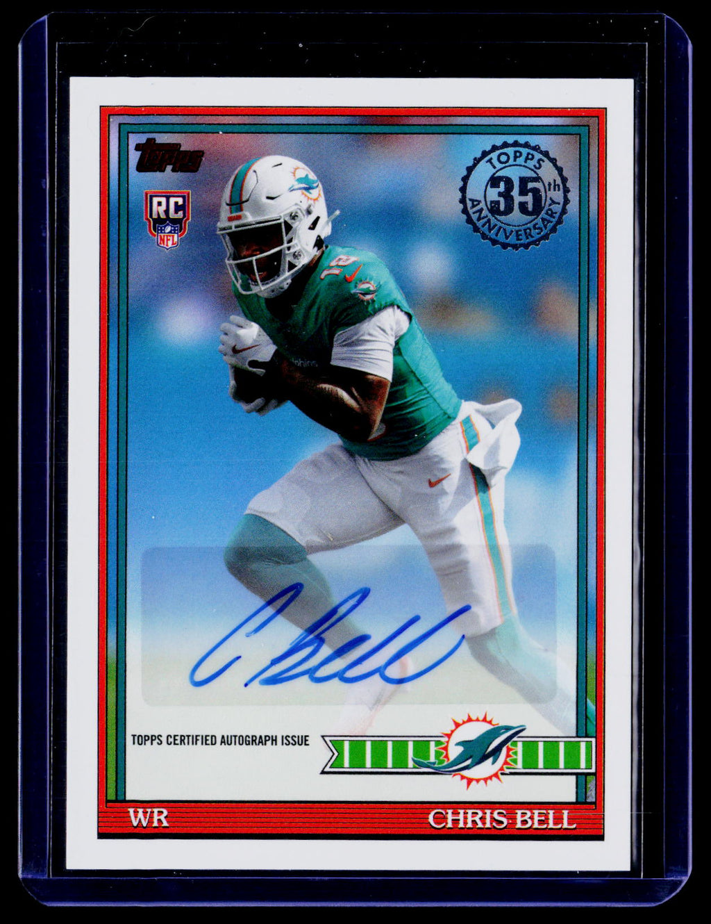 2026 Topps Flagship #91FRA-CBE Chris Bell 1991 Topps Football Rookie Autographs