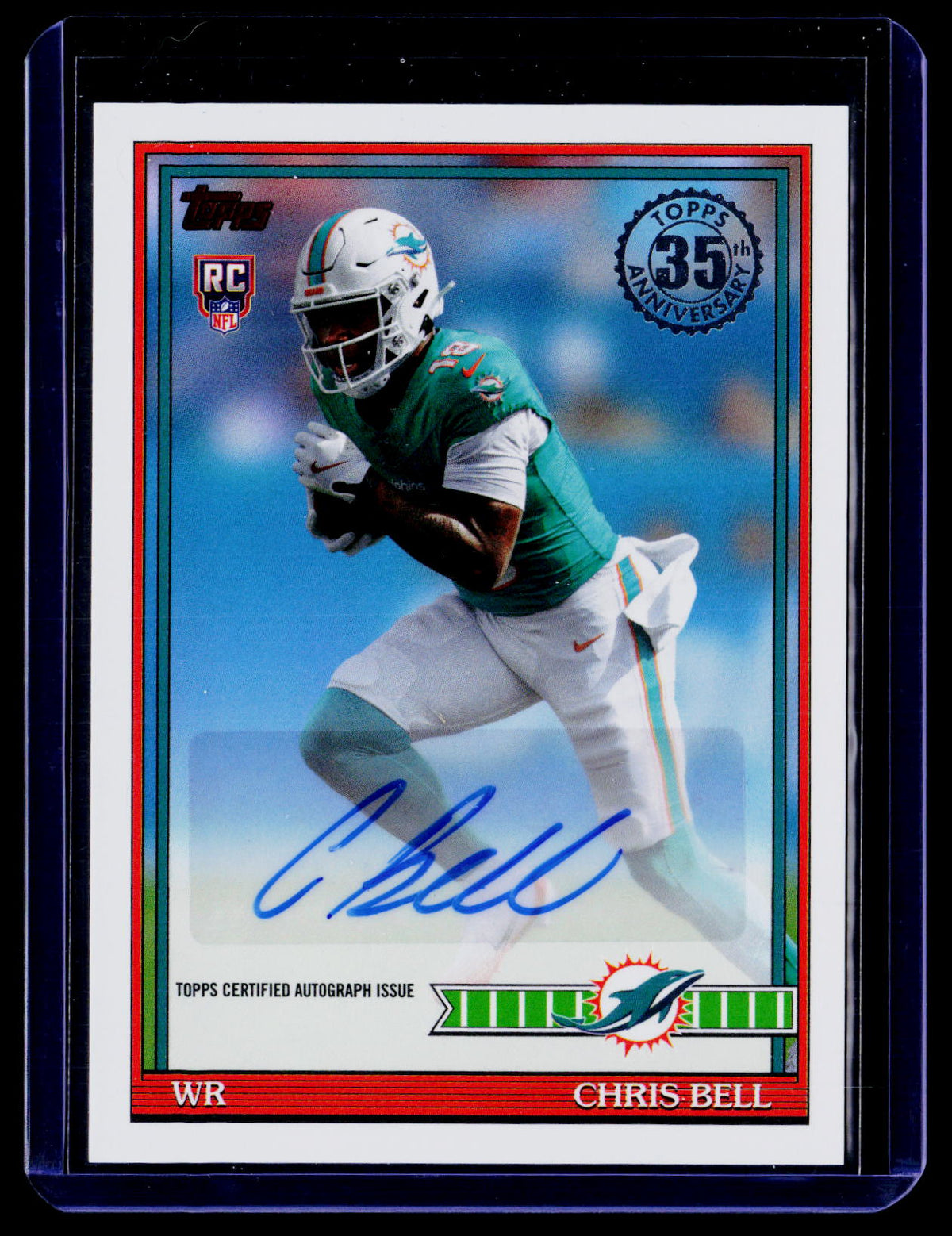 2026 Topps Flagship #91FRA-CBE Chris Bell 1991 Topps Football Rookie Autographs