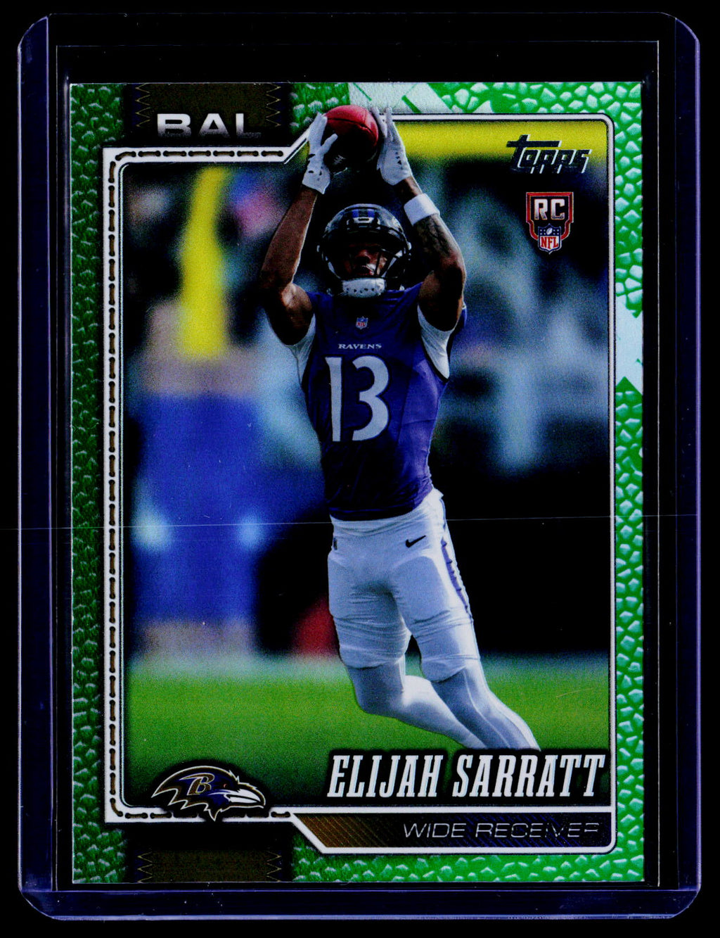2026 Topps Flagship #329 Elijah Sarratt Green Football #/99