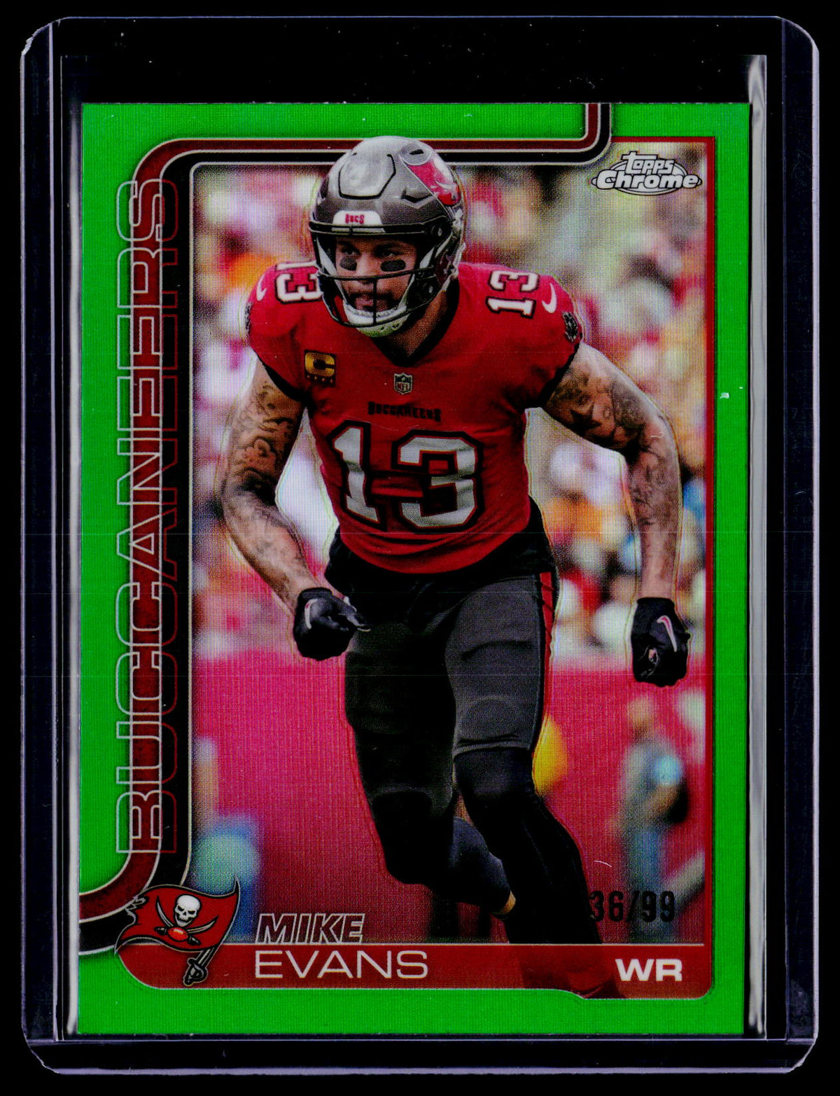 2025 Topps Chrome #282 Mike Evans Green Refractor #/99
