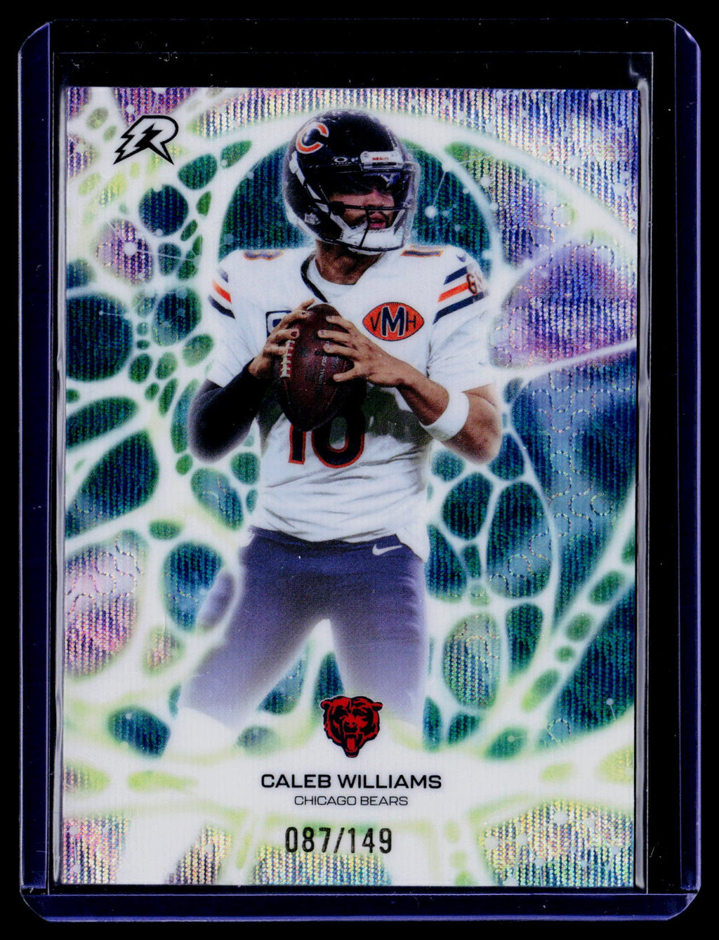 2025 Topps Resurgence #PT-19 Caleb Williams Protonyx Teal Surge Refractor #/149