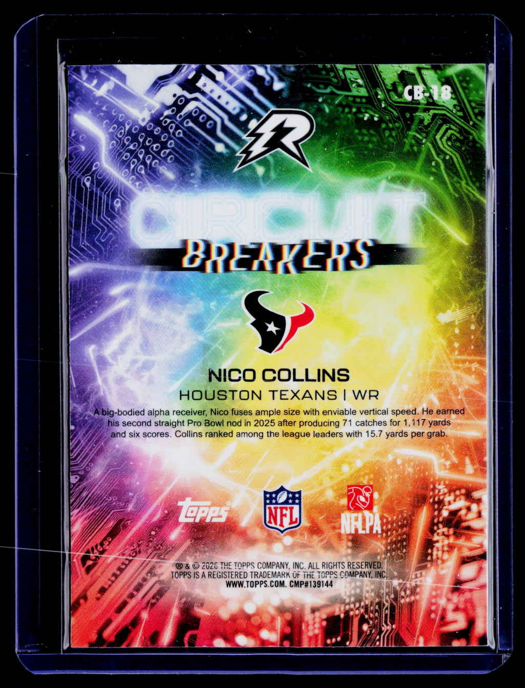 2025 Topps Resurgence Nico Collins Circuit Breakers Teal Surge Refractor #/149