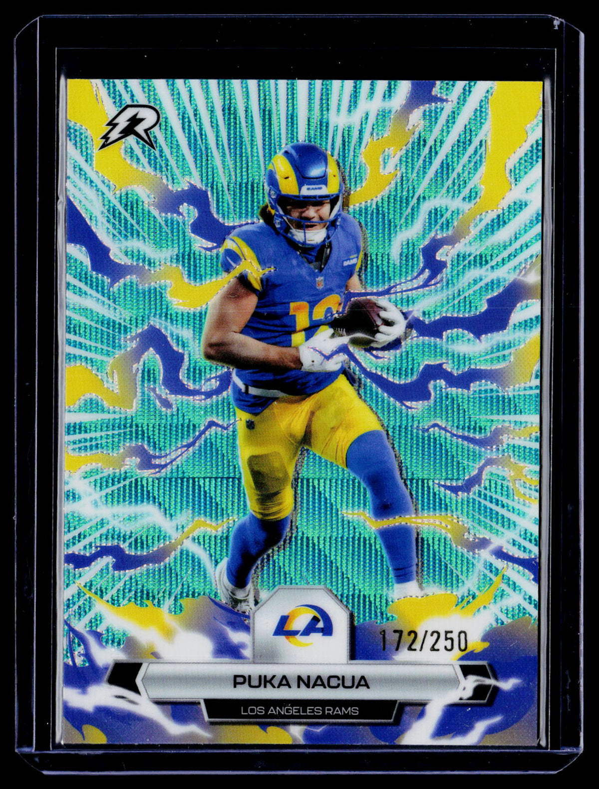 2025 Topps Resurgence #58 Puka Nacua Aqua Surge Refractor #/250
