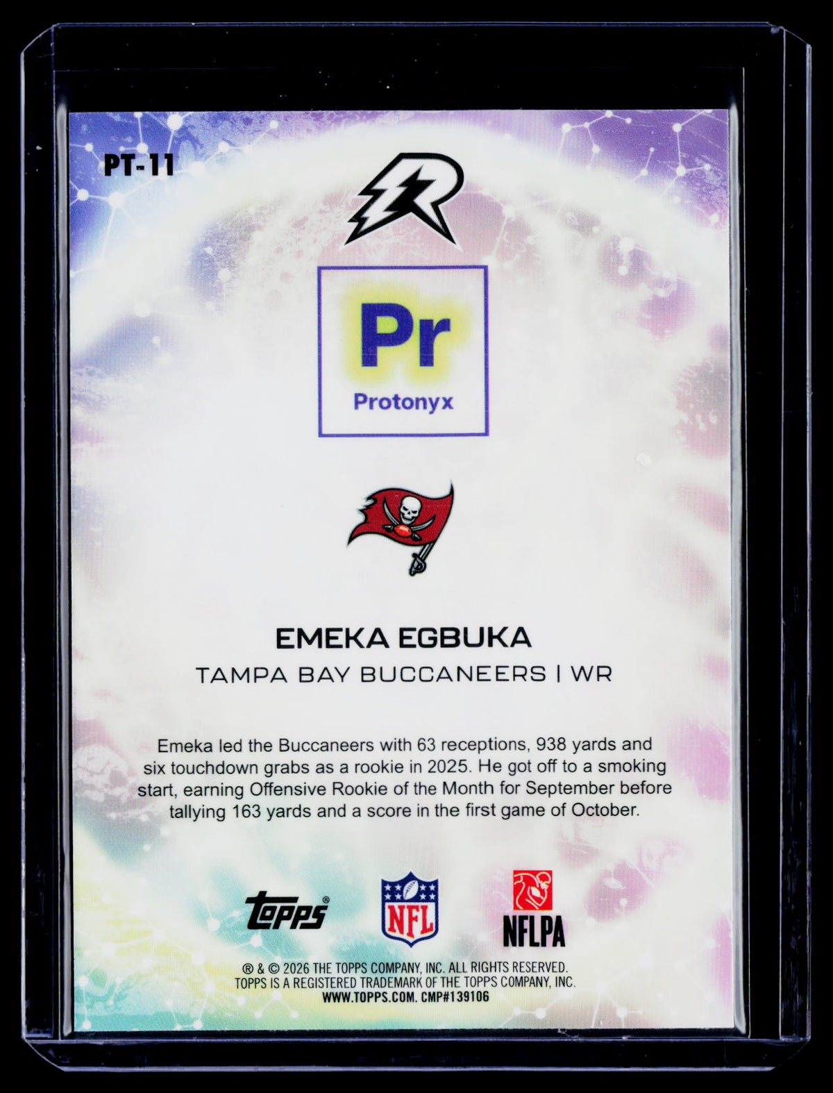 2025 Topps Resurgence #PT-11 Emeka Egbuka Protonyx Bronze Surge Refractor #/350