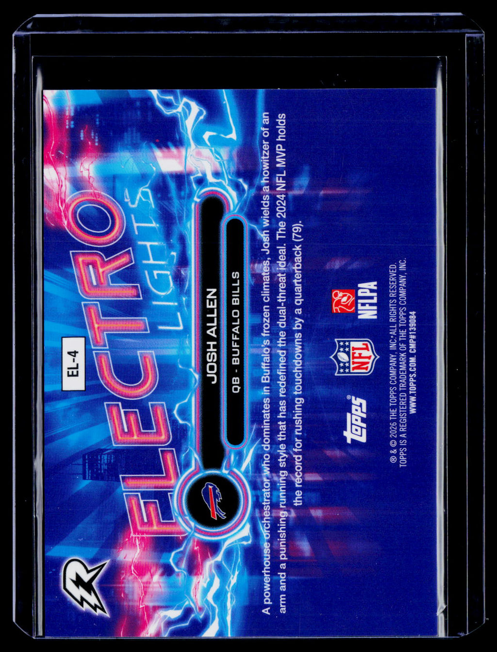 2025 Topps Resurgence #EL-4 Josh Allen Electro Lights