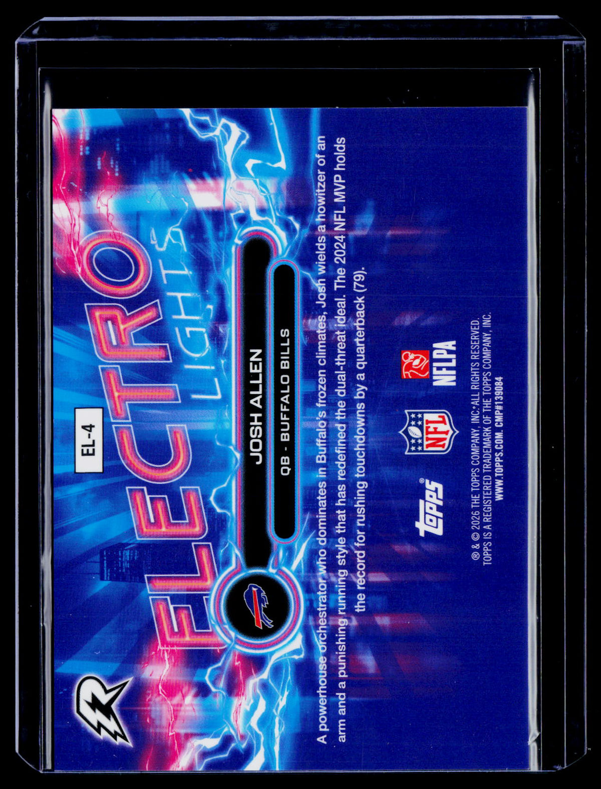 2025 Topps Resurgence #EL-4 Josh Allen Electro Lights