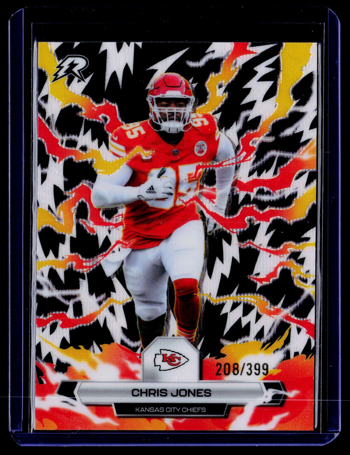 2025 Topps Resurgence #50 Chris Jones Black & White Surge Refractor #/399