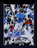 2025 Topps Resurgence #195 Elic Ayomanor Signatures Black & White Refractor /375