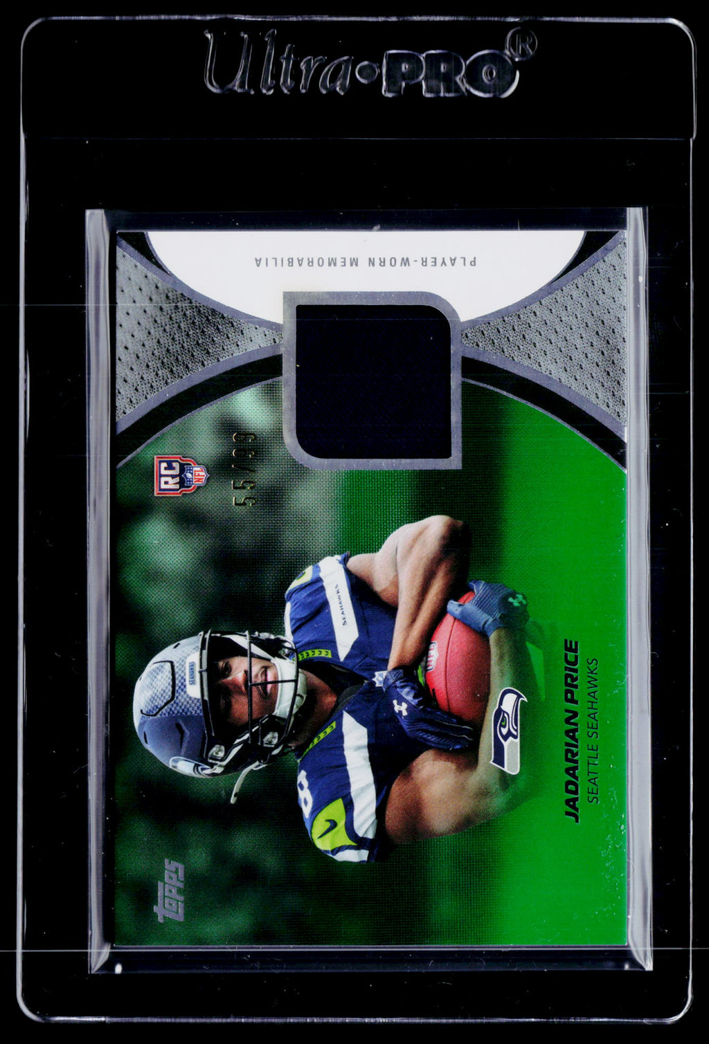 2026 Topps Flagship #RMC-JP Jadarian Price NFL Rookies Materials Green #/99