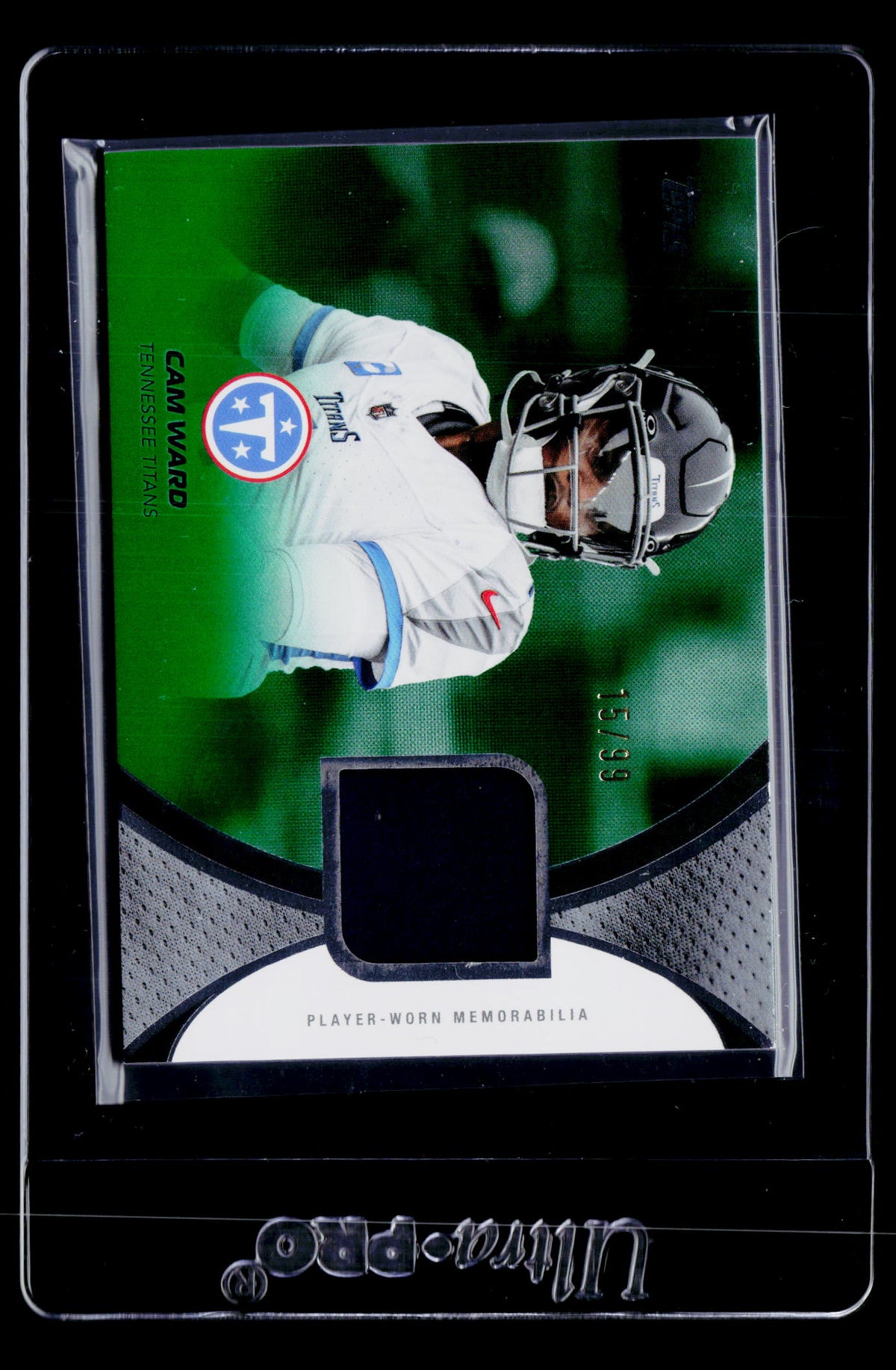 2026 Topps Flagship #NFLM-CW Cam Ward NFL Materials Green #/99
