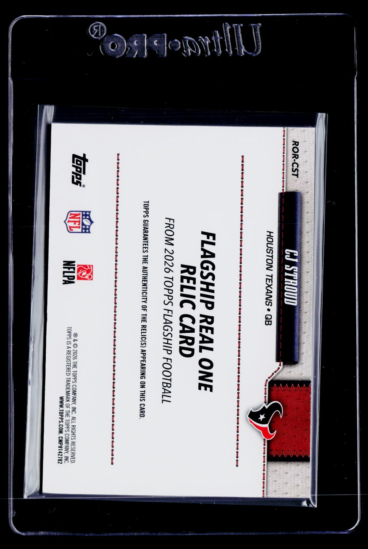 2026 Topps Flagship #ROR-CST CJ Stroud Real One Relics