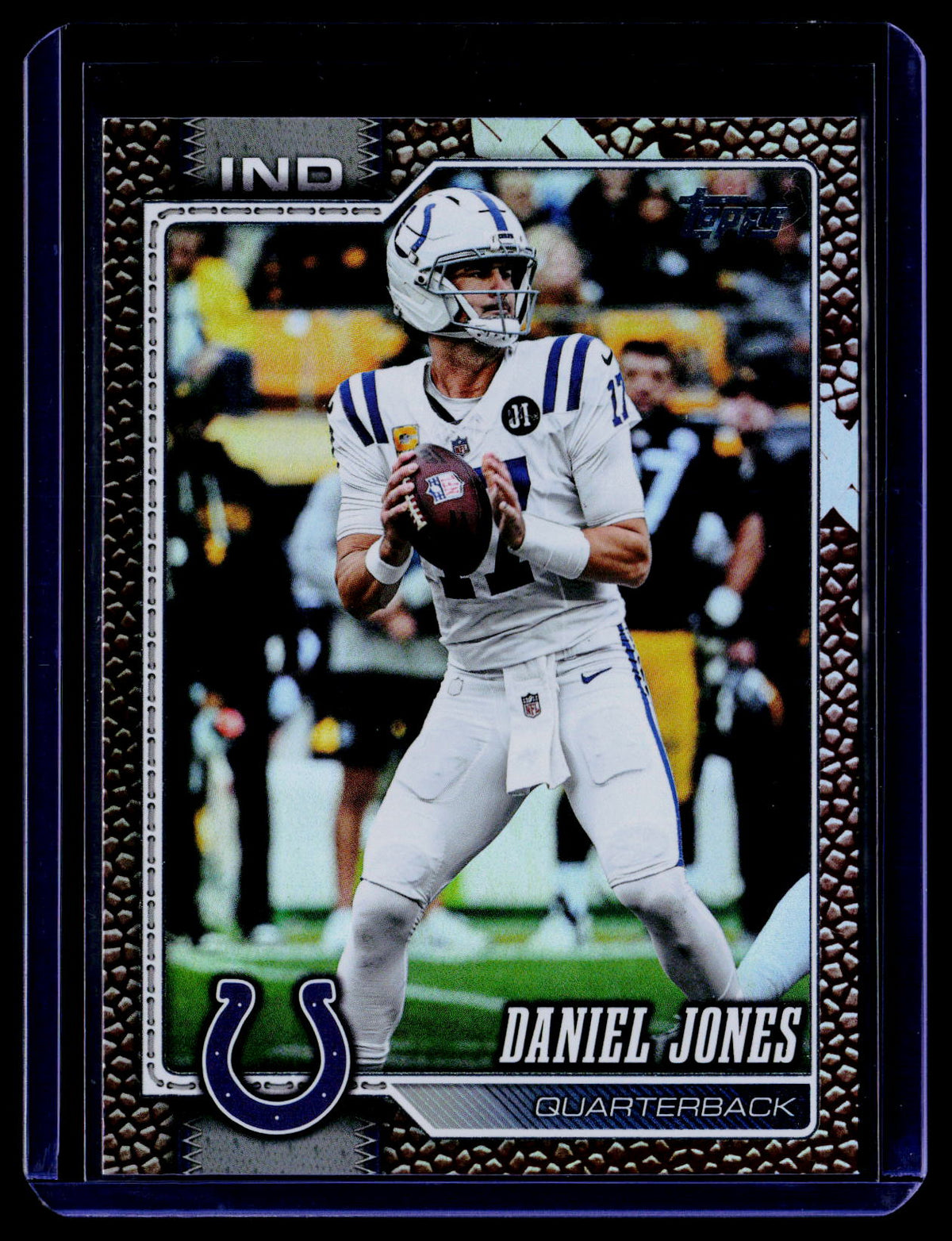 2026 Topps Flagship #89 Daniel Jones Football Leather Foil