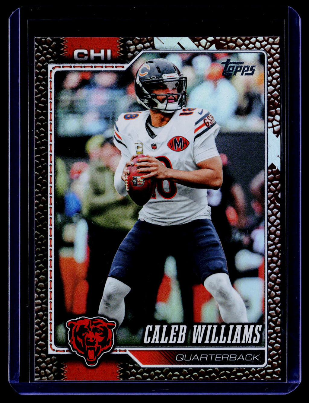 2026 Topps Flagship #35 Caleb Williams Football Leather Foil