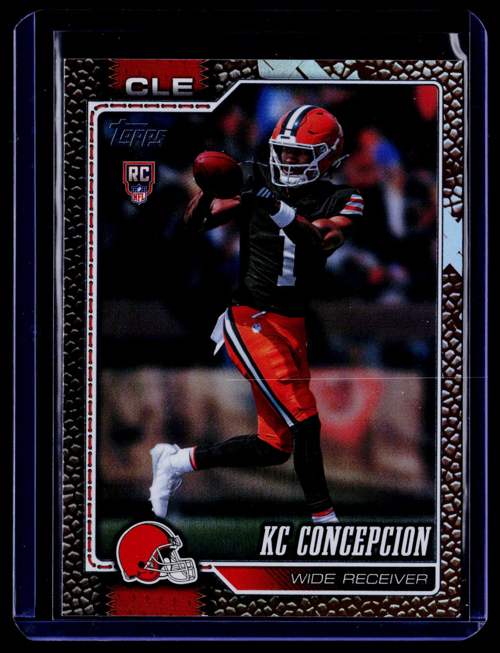 2026 Topps Flagship #323 KC Concepcion Football Leather Foil