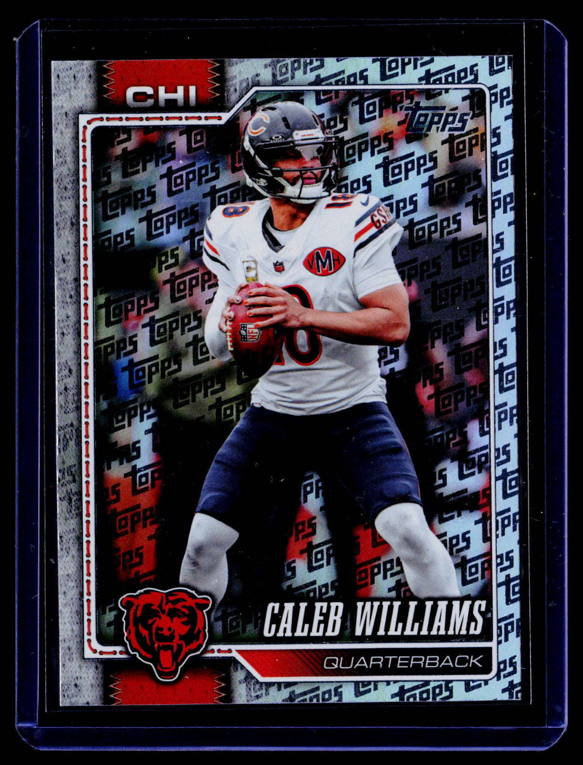 2026 Topps Flagship #35 Caleb Williams Topps Logo Foilboard
