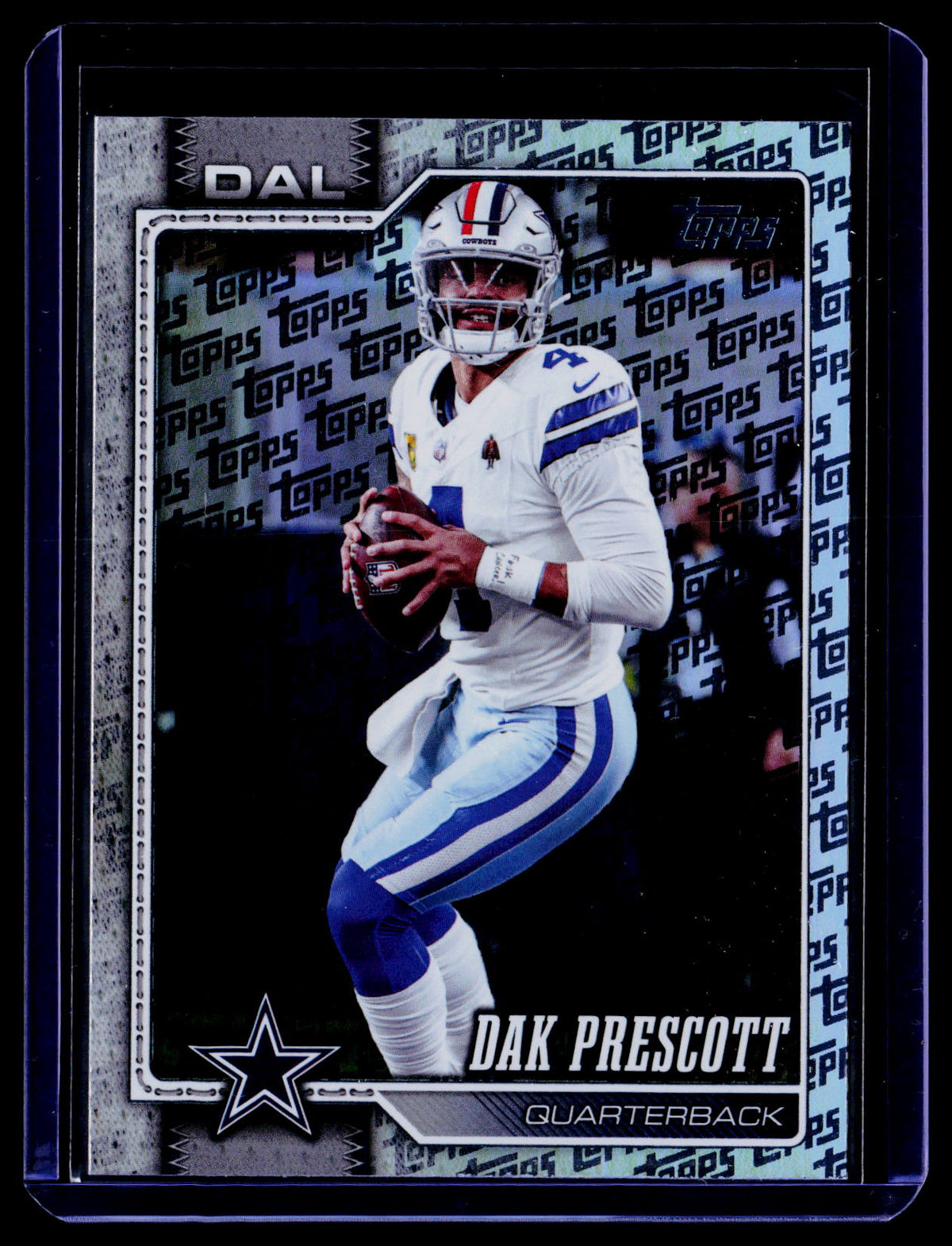 2026 Topps Flagship #53 Dak Prescott Topps Logo Foilboard