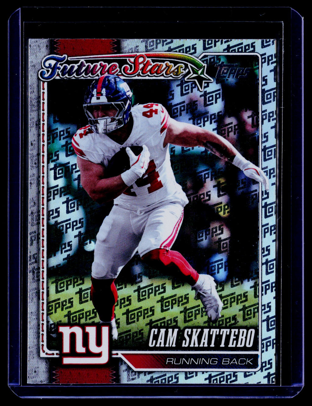 2026 Topps Flagship #268 Cam Skattebo Topps Logo Foilboard