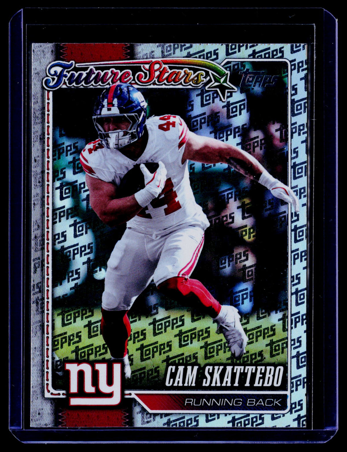 2026 Topps Flagship #268 Cam Skattebo Topps Logo Foilboard