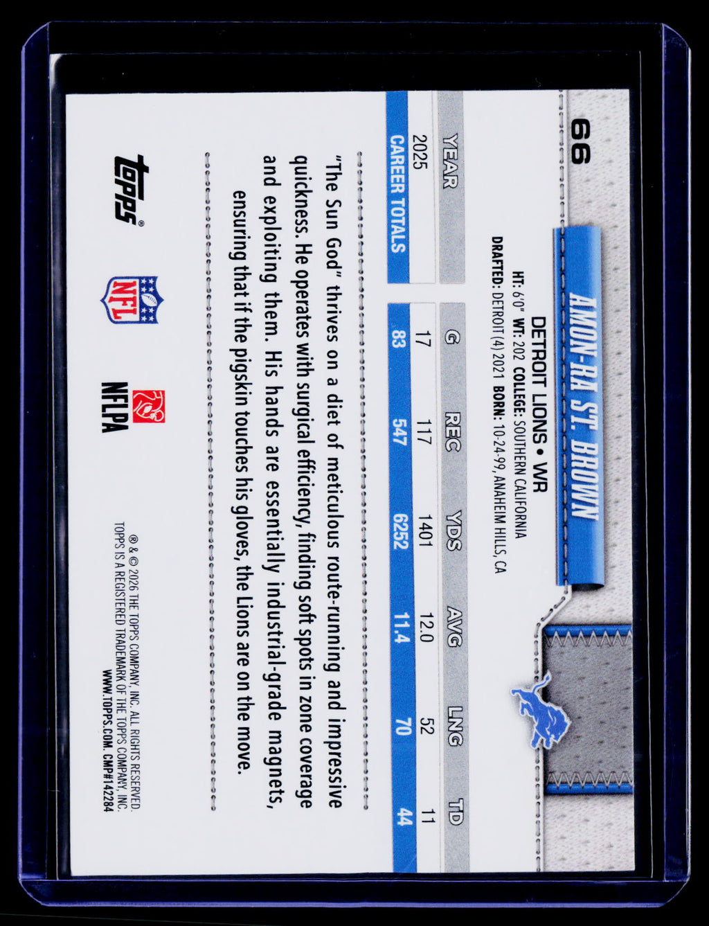 2026 Topps Flagship #66 Amon-Ra St. Brown