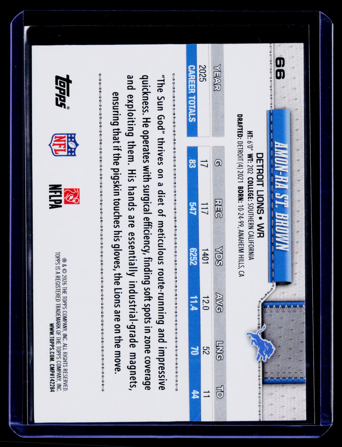 2026 Topps Flagship #66 Amon-Ra St. Brown