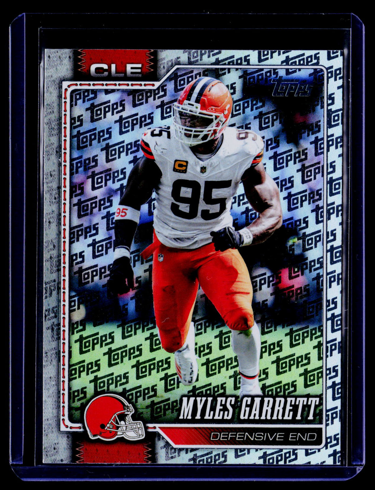 2026 Topps Flagship #49 Myles Garrett Topps Logo Foilboard