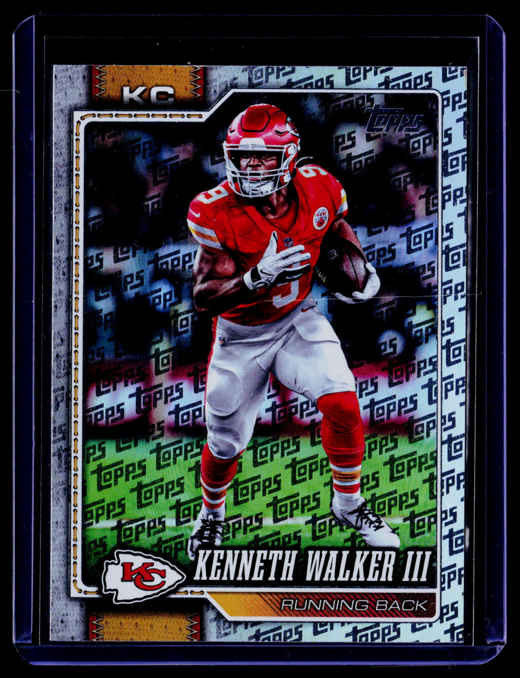 2026 Topps Flagship #180 Kenneth Walker III Topps Logo Foilboard