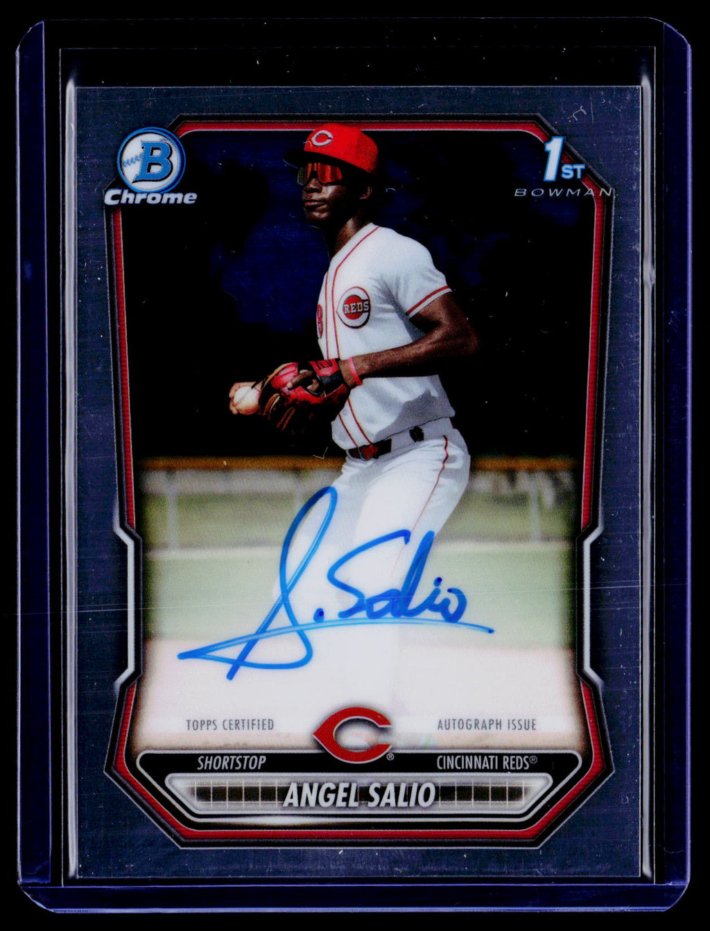 2026 Bowman Chrome Angel Salio 1st Bowman Auto - Reds - CPA-AS