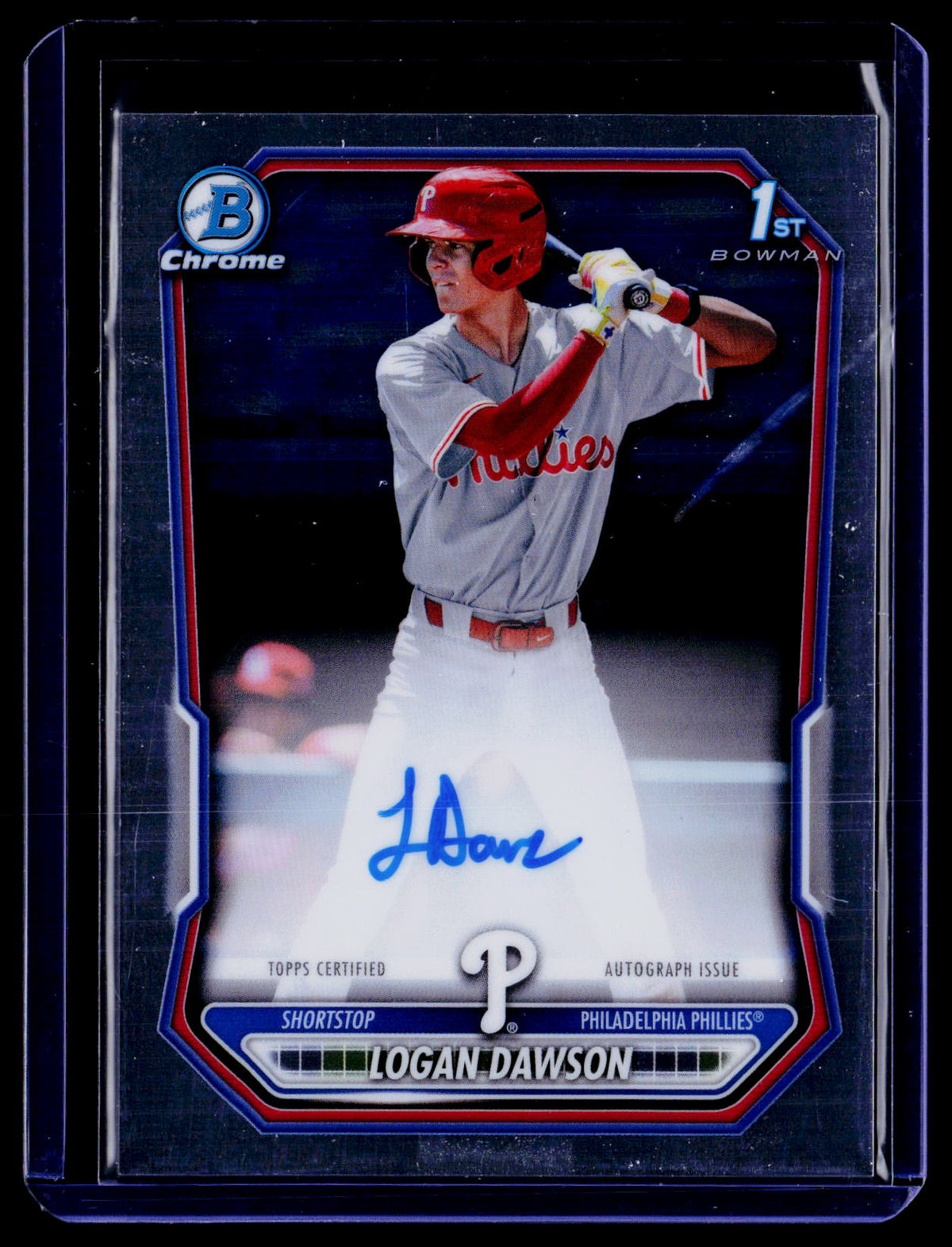 Logan Dawson 2026 Bowman Chrome 1st Bowman Auto Phillies #CPA-LDA