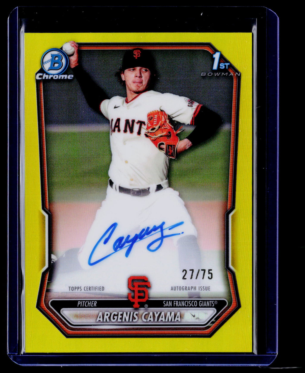 2026 Bowman Chrome Argenis Cayama 1st Bowman /75 CPA-AC