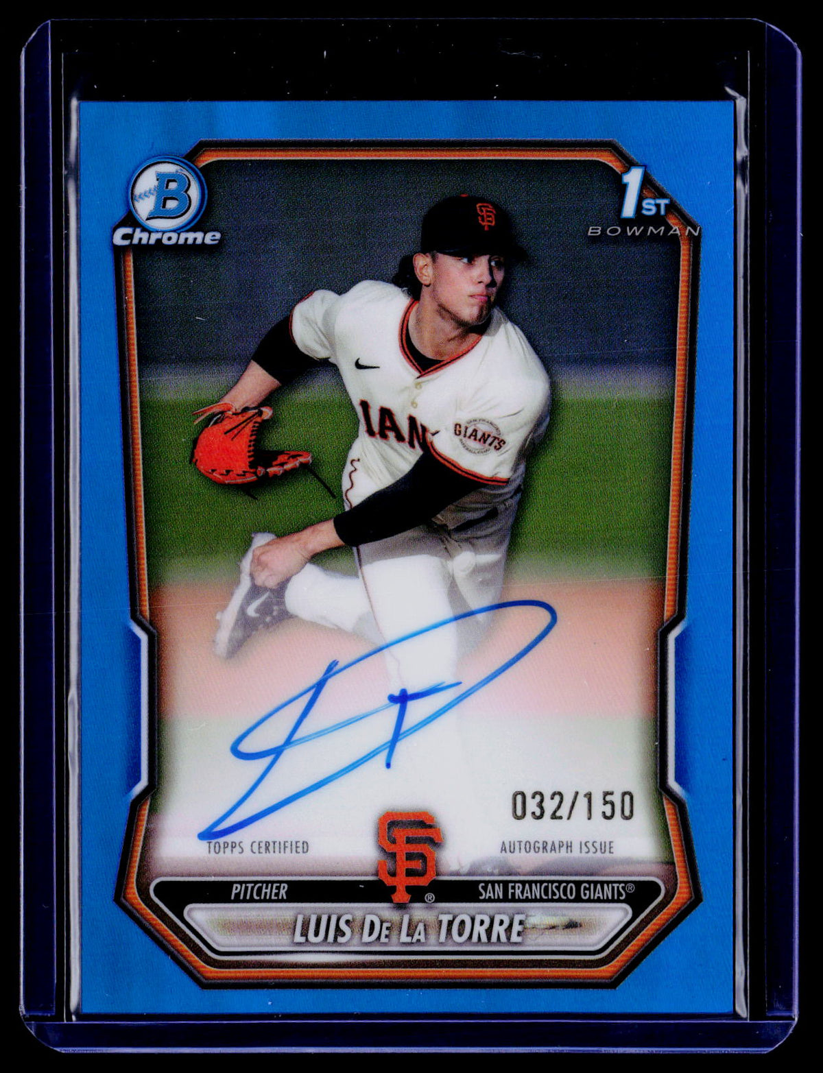 2026 Bowman Chrome 1st LUIS DE LA TORRE Auto #CPA-LD BLUE /150