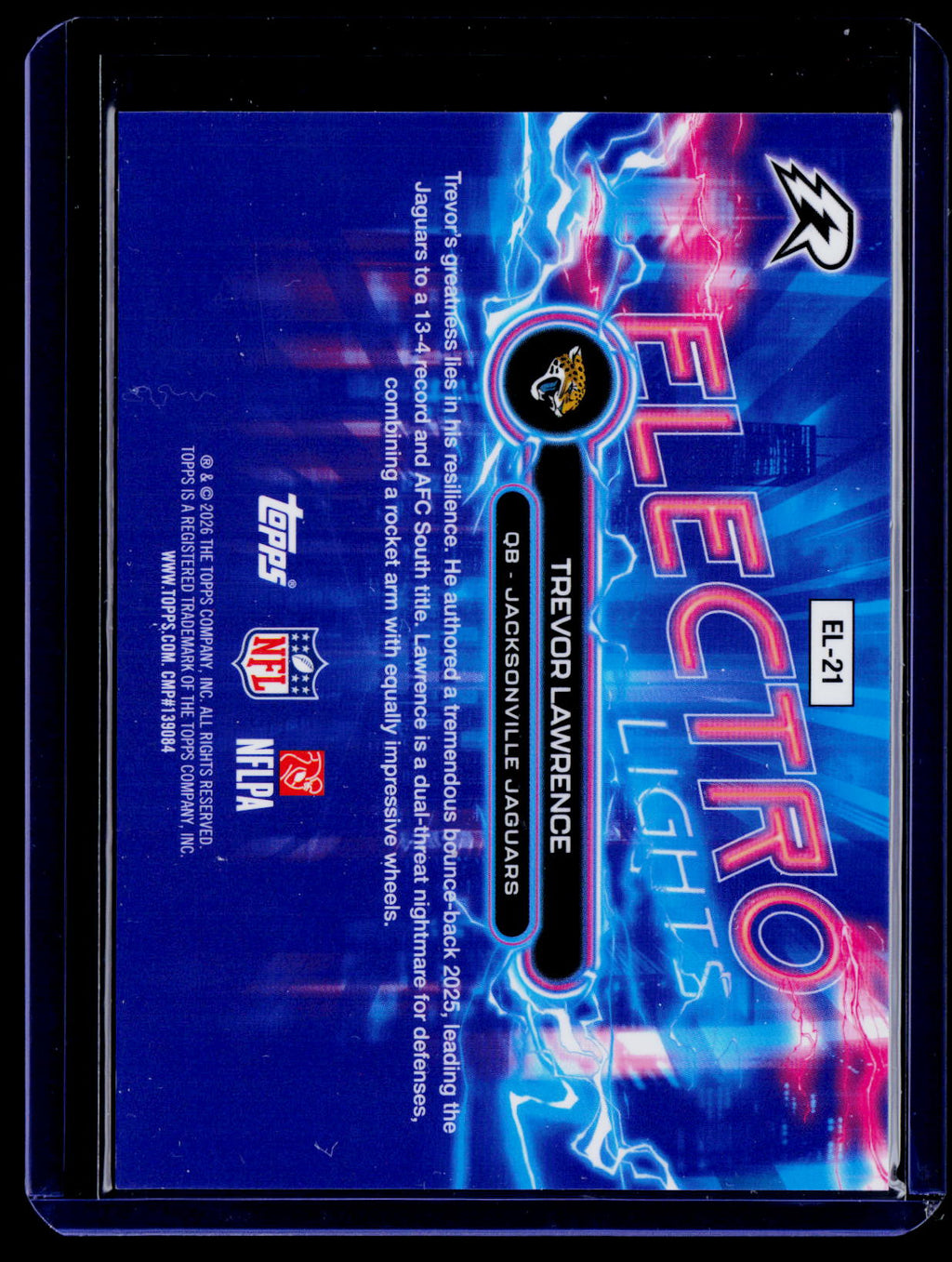 2025 Topps Resurgence #EL-21 Trevor Lawrence Electro Lights