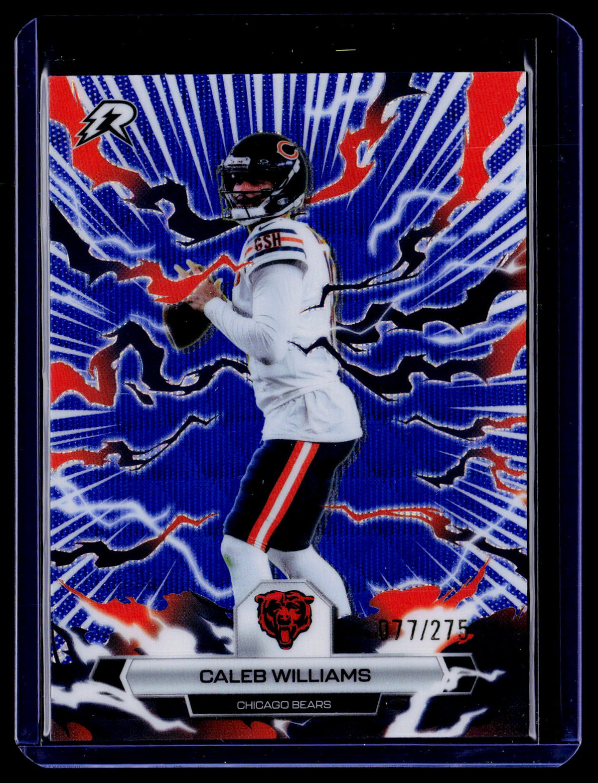 2025 Topps Resurgence #16 Caleb Williams Navy Surge Refractor #/275
