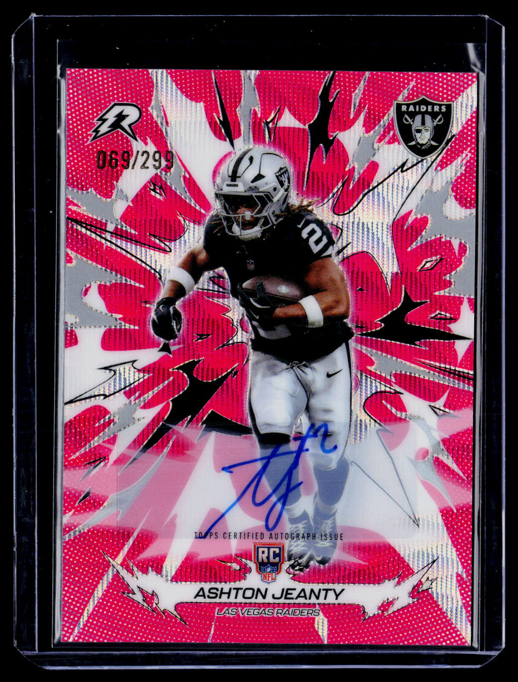 2025 Topps Resurgence #149 Ashton Jeanty Signatures Magenta Surge Refractor /299