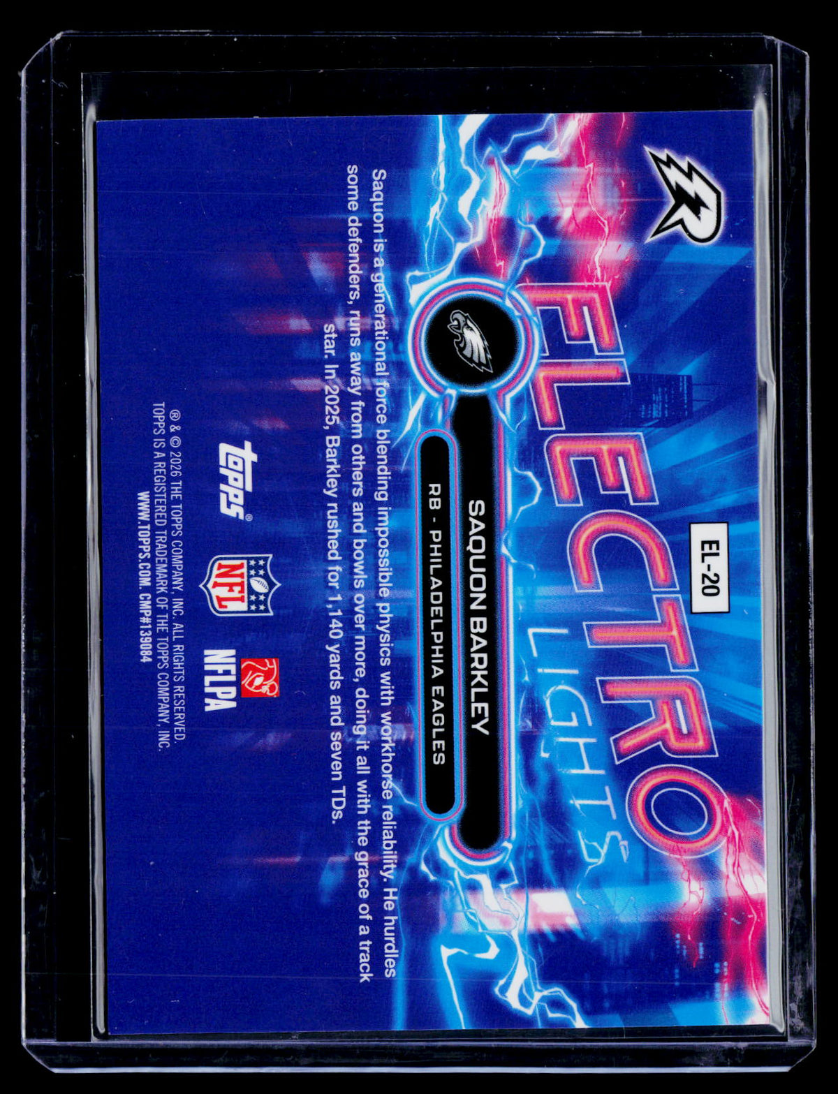 2025 Topps Resurgence #EL-20 Saquon Barkley Electro Lights