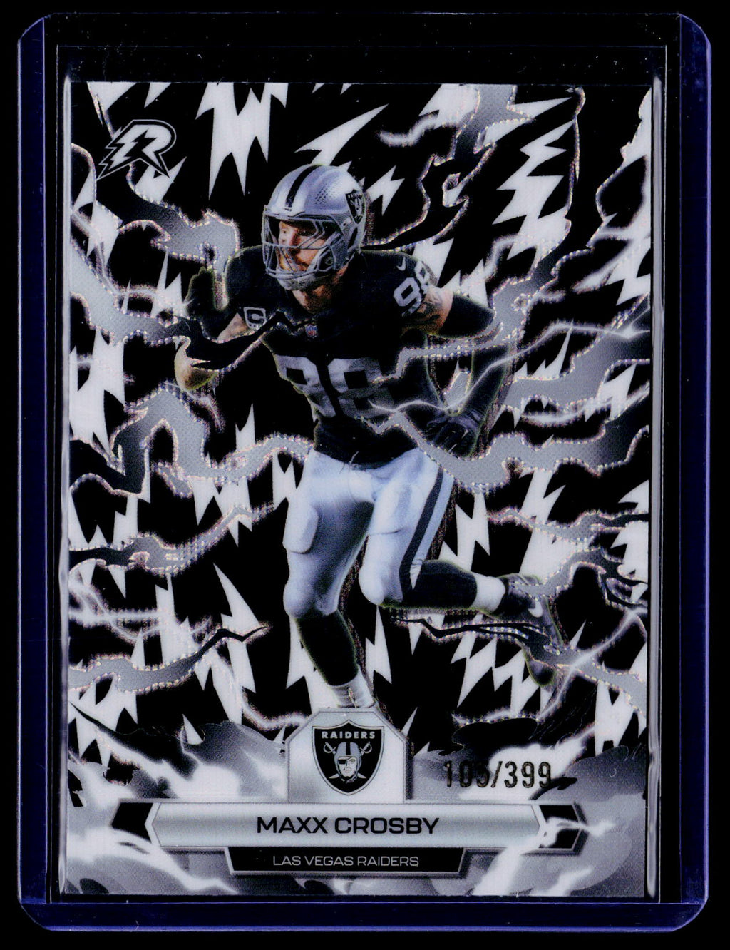 2025 Topps Resurgence #53 Maxx Crosby Black & White Surge Refractor #/399